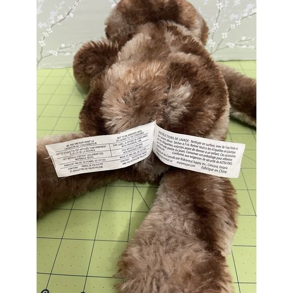 Mary Meyer Plush Sloth Toy 3 Toed Brown Stuffed Animal Lovey Soft Plushie 15” - Picture 8 of 8